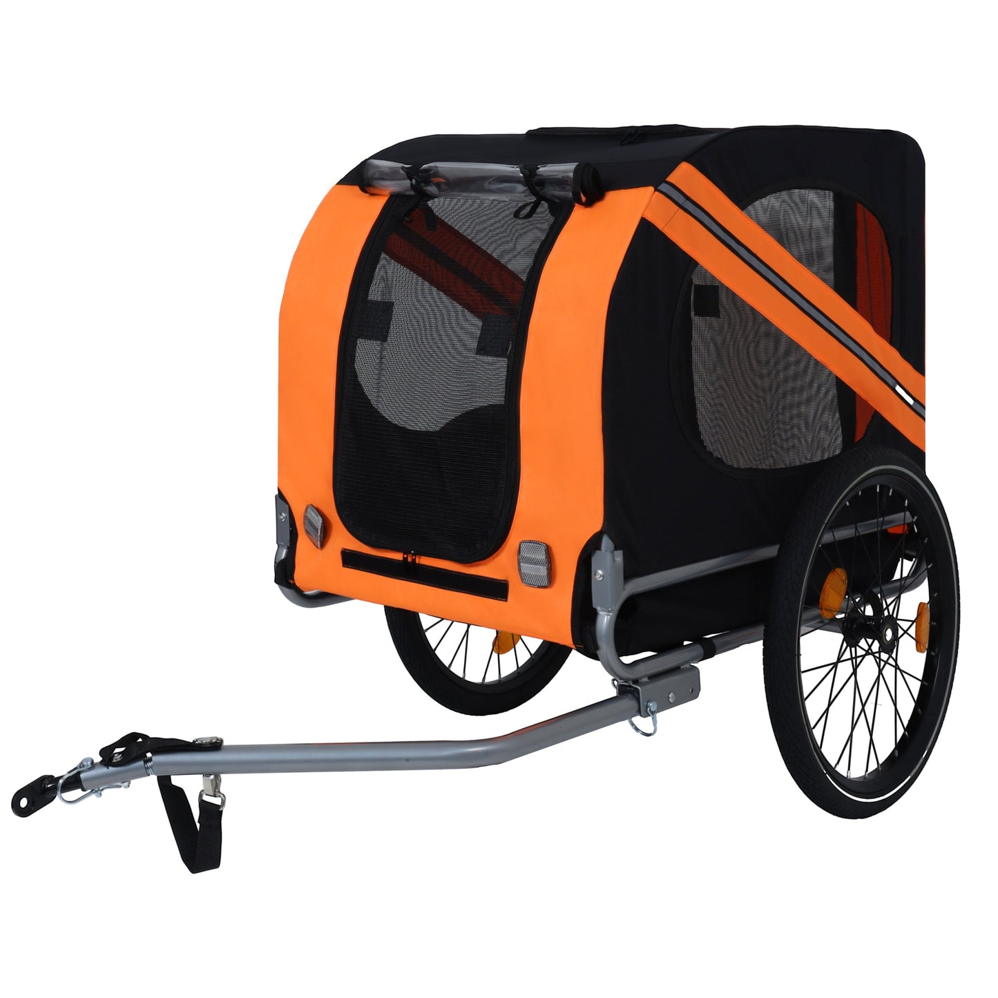 Large Folding Bike Trailer for Dogs – 66Lb Capacity All-Terrain Pet Carrier