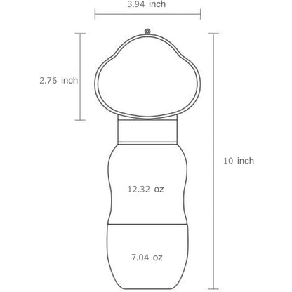 Dog Water Bottle For Outdoor Use Portable Companion Cup Plastic Water Bottle Dog Walking Water Feeding Dog Accessories Outdoor