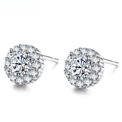 Micro-Set Zircon Stud Earrings