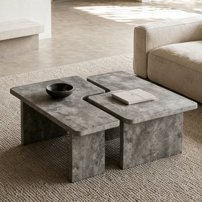 Modular Concrete Coffee Table Set of 2