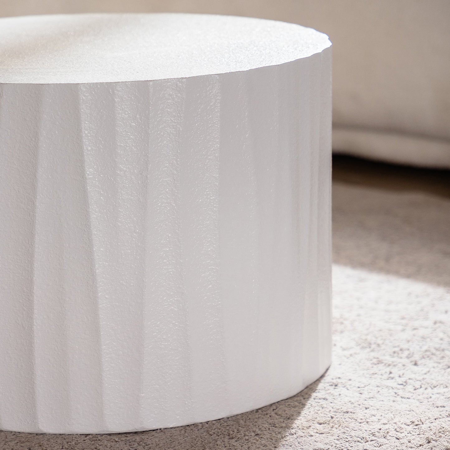 Nesting Coffee Table Set of 2 Round Wooden Tables