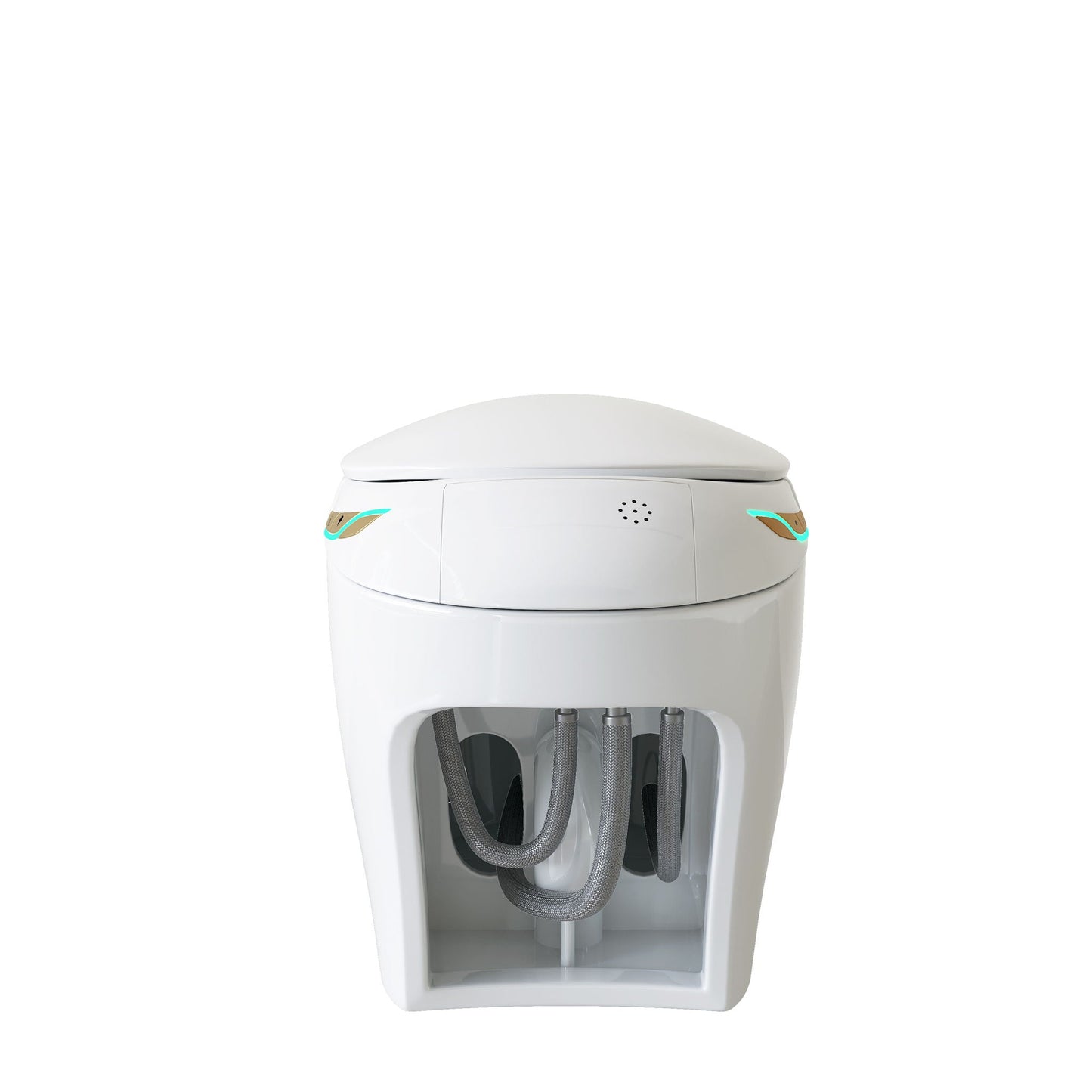Unique Smart Toile With Built In Bidet, Auto Open / Close Seat, Foot Sensor, LED Display, Night Light, Warm Water & Dryer Ceramic