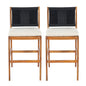 Outdoor Acacia Wood Bar Stools (Set of 2)