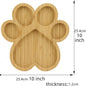 Dog-paw-shaped Bone Wooden Or Bamboo Irregular Dinner Plate