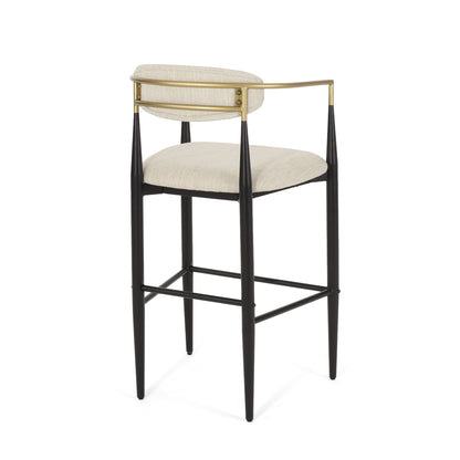 Upholstered Bar Stools With Backs For Kitchen Island (Set of 2)