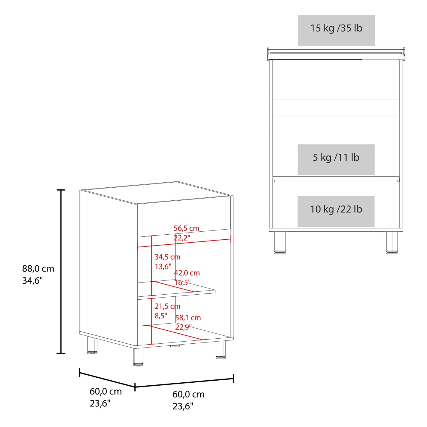 Demolotion Utility Sink Cabinet with Dual Compartments and Storage