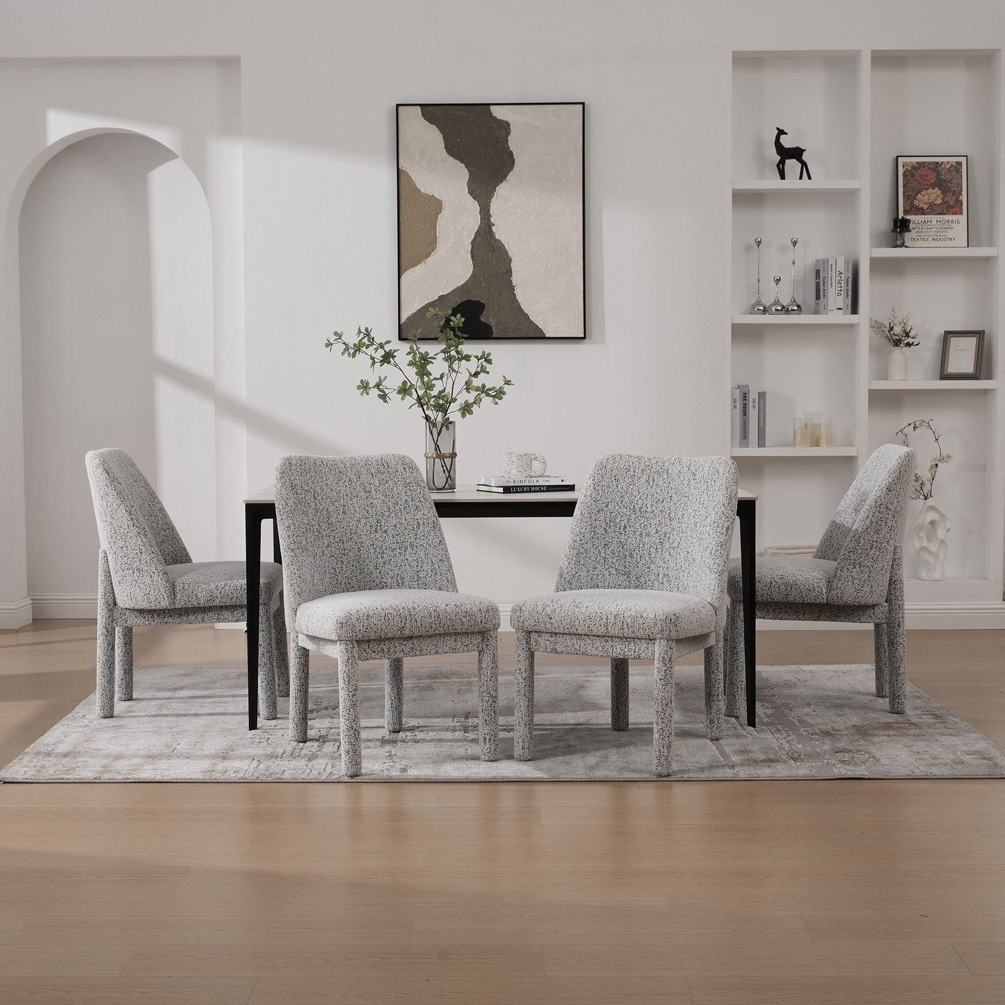 Wide Minimalist Dining Chair