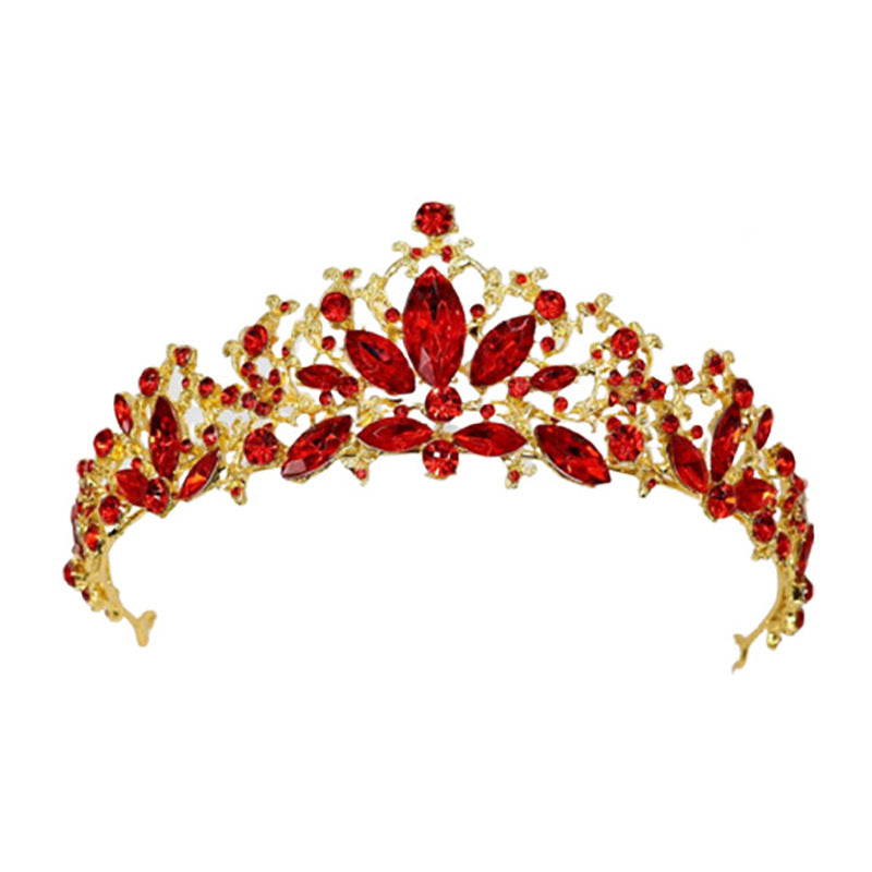 Chinese Style Golden And Red Bridal Wedding