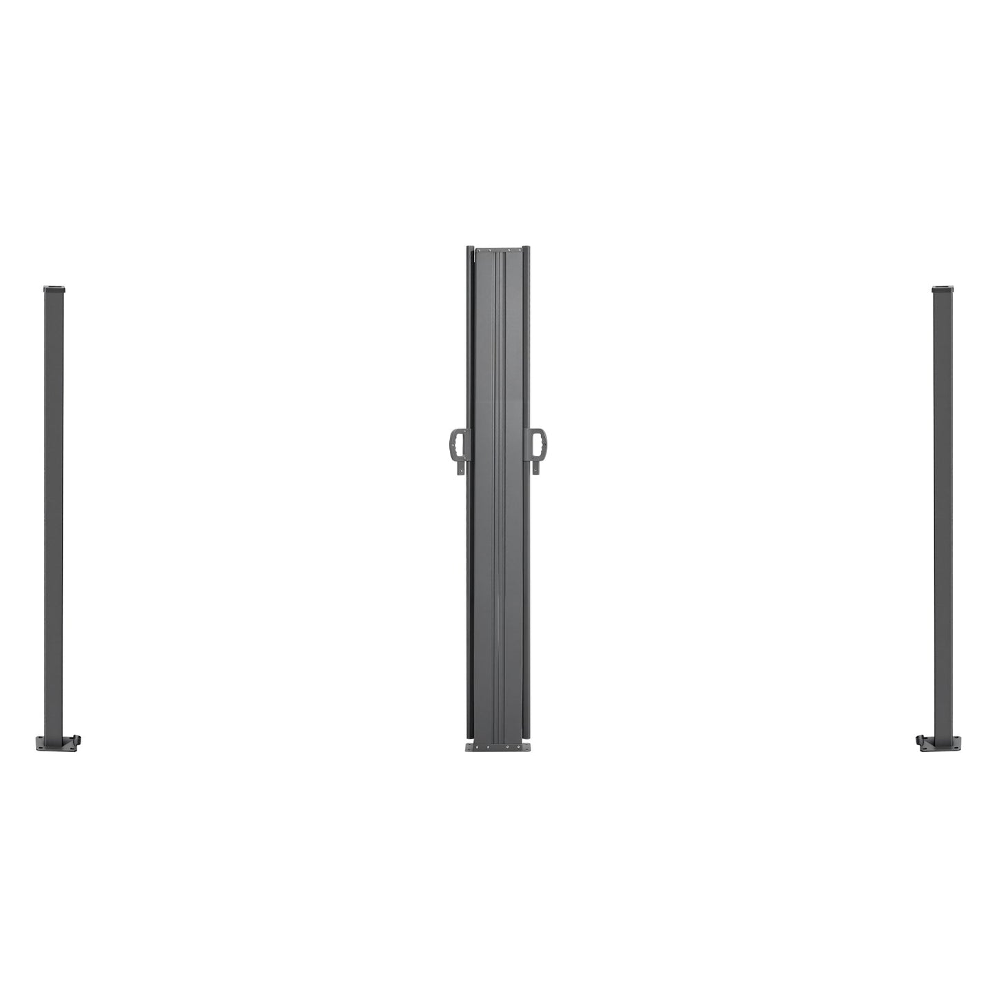 Retractable Side Awning, 71" x 236" Patio Screen with Waterproof Polyester Fabric