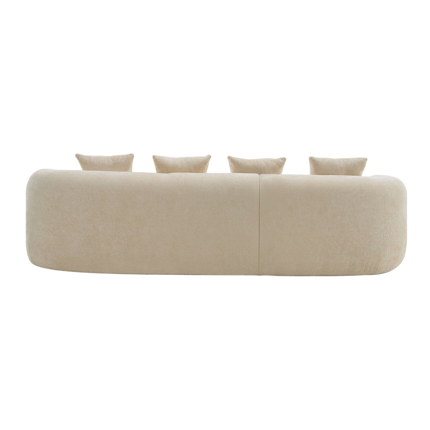 Modular L-Shape Sectional Sofa With Curved Chaise