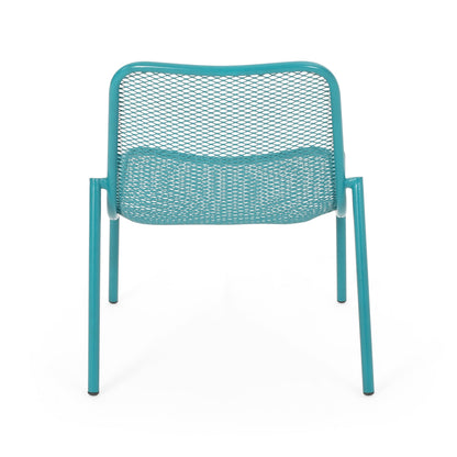 Kincaid Outdoor 3-Piece Conversation Set with Iron Frame - Teal