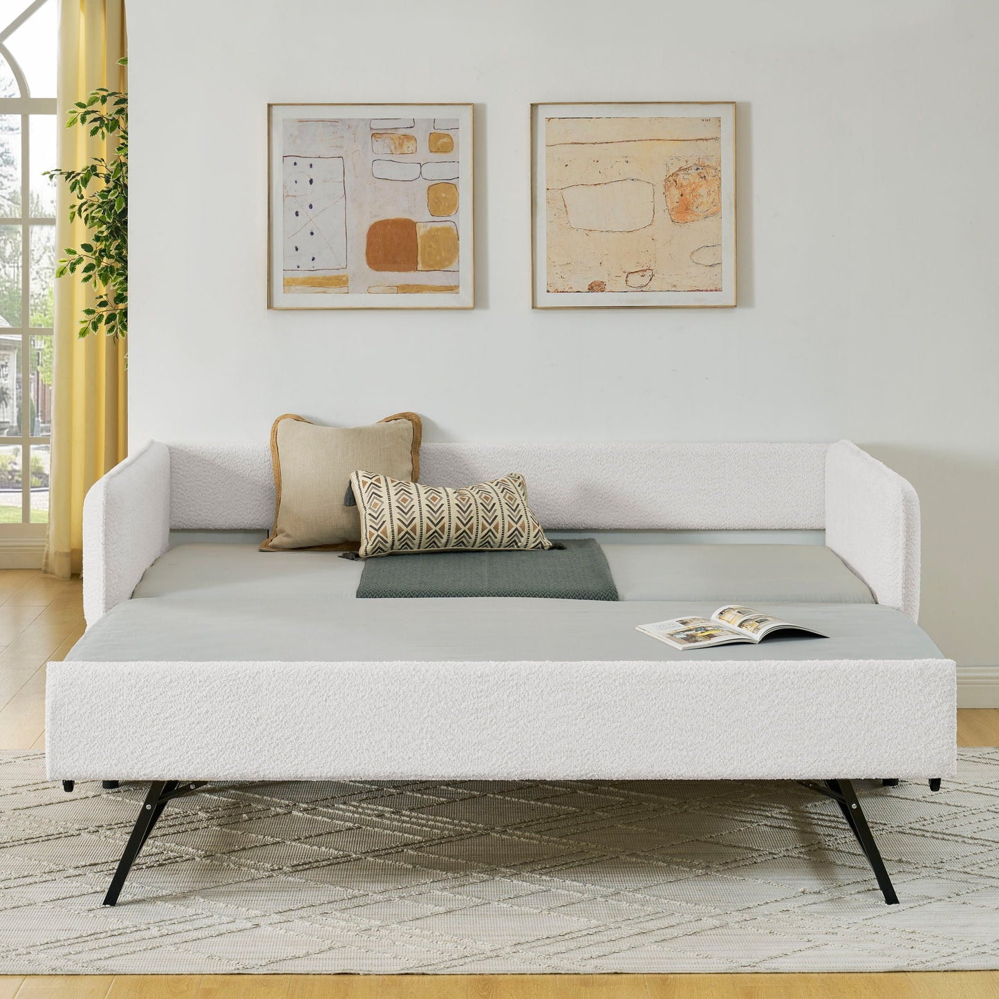 Upholstered Daybed With Pop Up Trundle