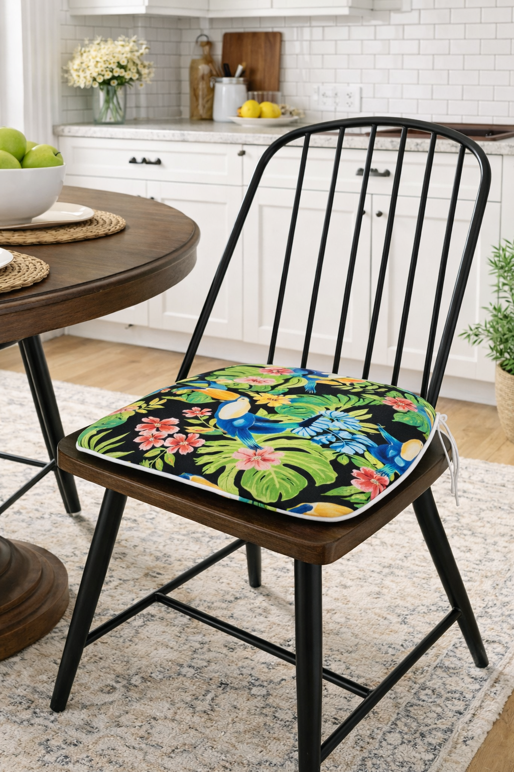 Outdoor Patio Chair Cushions, Water-Repellent U-Shape, Set of 4 - Rich Forest