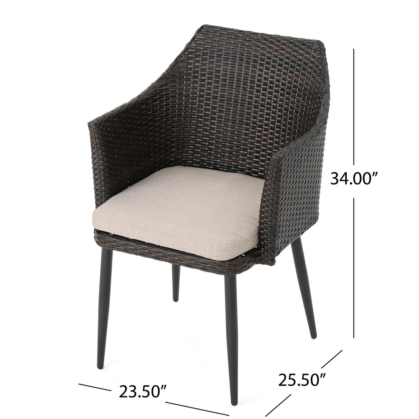 Kenneth Outdoor Dining Chair Set of 2