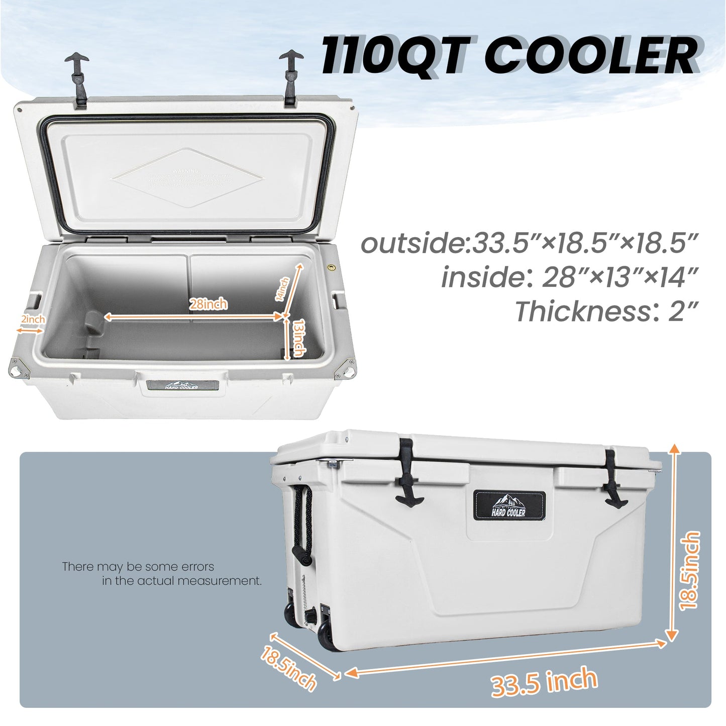 110 Quart Heavy-Duty Cooler