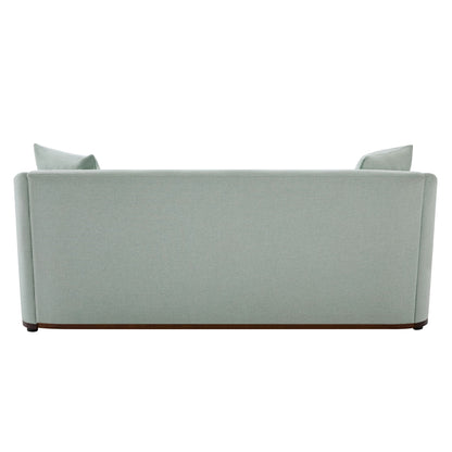 3 Seater Sofa With Wrap Around Armrests And Throw Pillows