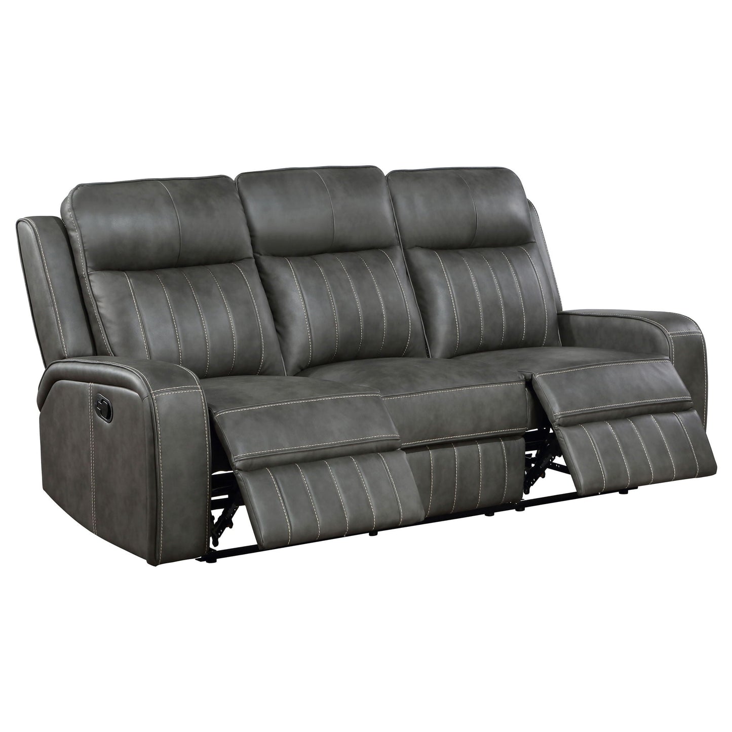 Forrest - 2 Piece Motion Reclining Sofa Set - Gray