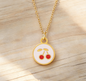 Stainless Steel Enamel Fruit Pendant Necklace