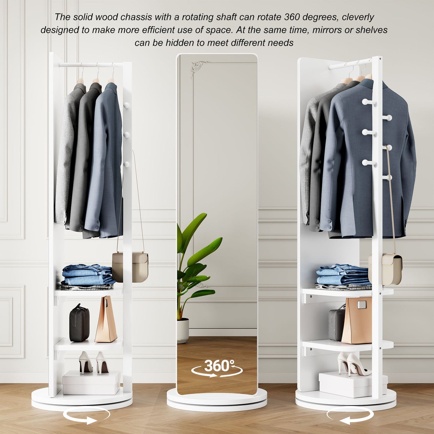 3 In 1 Multifunctional Full-Length Clothing Mirror