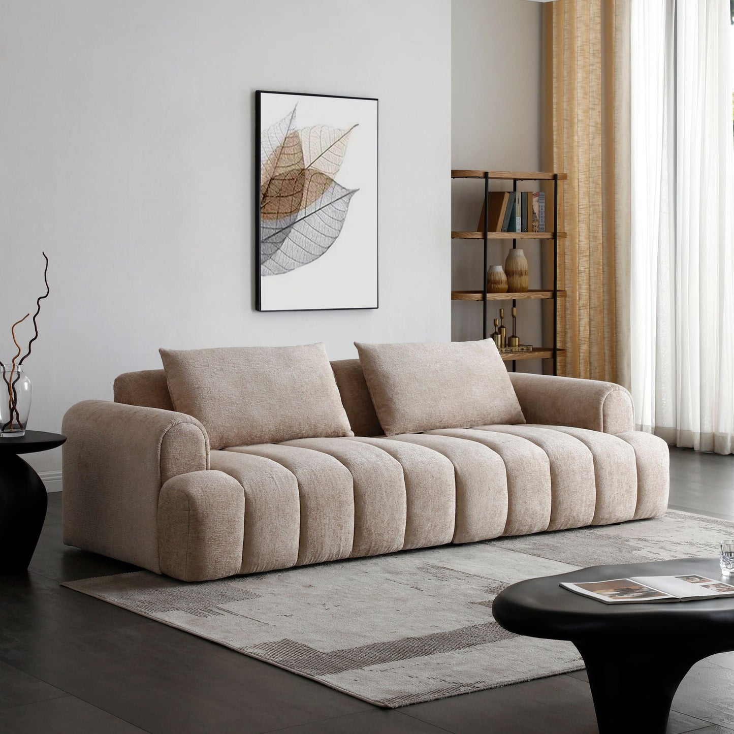 4 Seater Sectional Sofa For Living Room Spaces - Camel