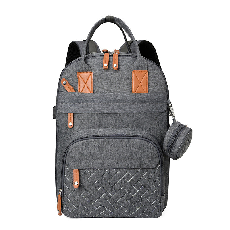 Multi-functional USB-charging Stroller Bag With Separate Dry And Wet Compartments