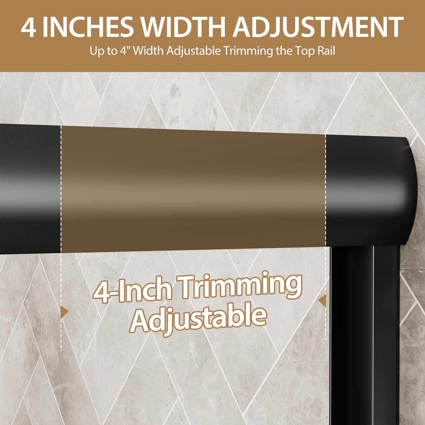 56"-60" W x 72" H Matte Shower Door