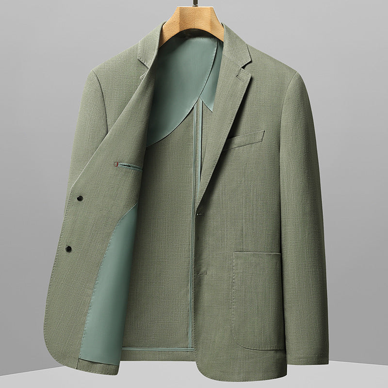 Men's Casual Suit Korean-Style Slim-Fit Single-Breasted Blazer Top
