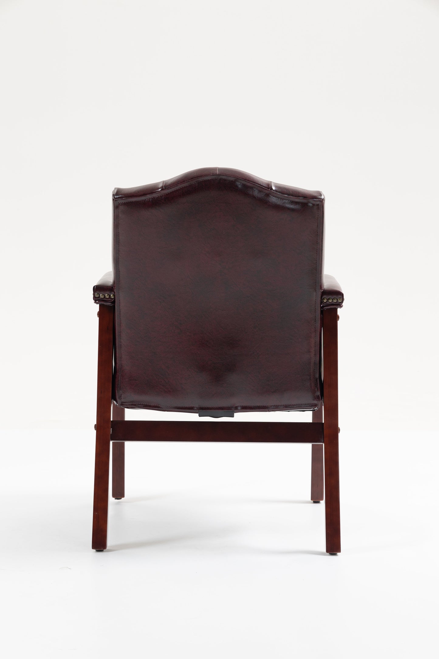 Burgundy Leather Reception Guest Chairs