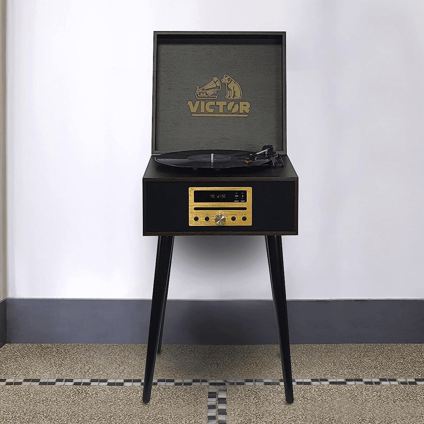 Victor Newbury 8-in-1 Music Center Espresso -  Refurbished