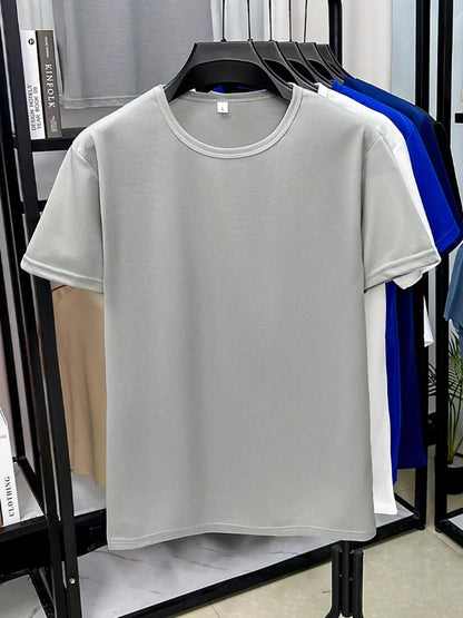 Men's Plus Size Round Neck Short Sleeve T-Shirt