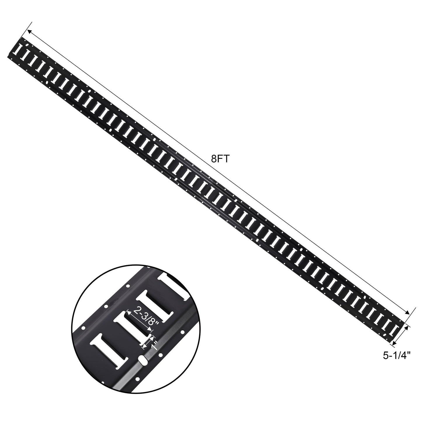 Heavy Duty E Track Tie-Down Rail Kit with O-Ring Anchors and Rope Tie Offs
