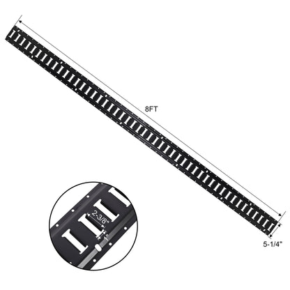 Heavy Duty E Track Tie-Down Rail Kit with O-Ring Anchors and Rope Tie Offs