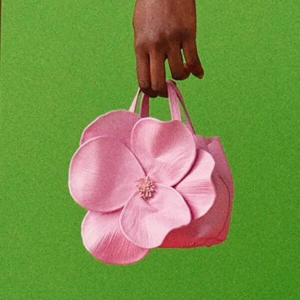 French Style Petal Flower Tote Bag One Shoulder Crossbody