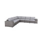 Minnesota - 9 Piece Sectional Sofa Set With Cushions - Gray Mix