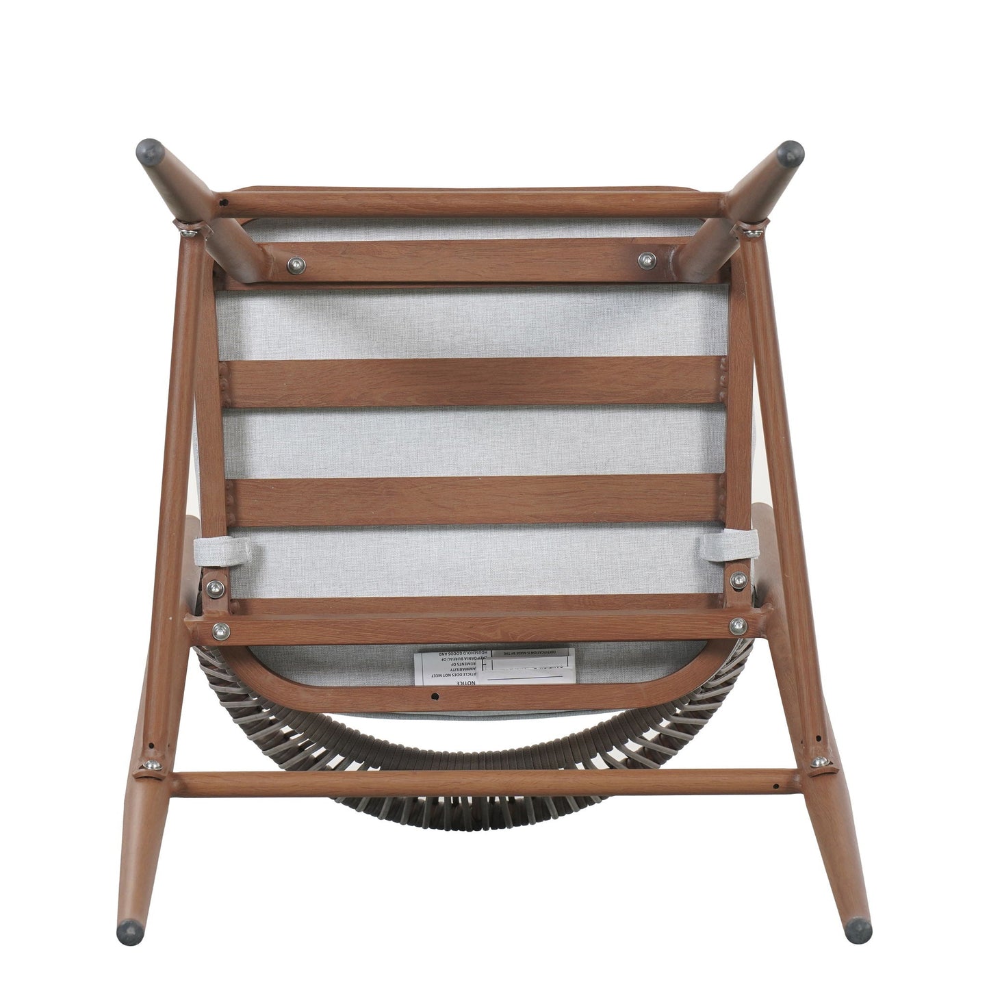Outdoor Bar Height Metal Frame Counter Stools with Scallop-Shaped Backrest & Water-Resistant Cushions