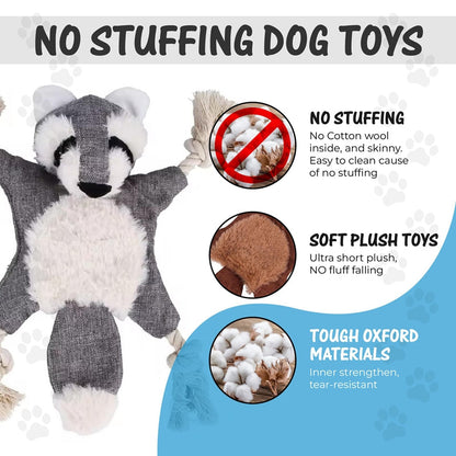 Dog Toys, Stuffed, Chewing, Plush, Squeaky Animal Pet Toys, Puppy, Fox, Squirrel, Dog, Cat, Chewing, Squeaky Toys, Pet Supplies