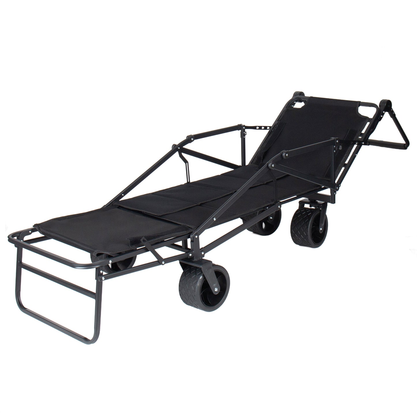 2-in-1 Multifunctional Folding Wagon Cart and Convertible Beach Chair