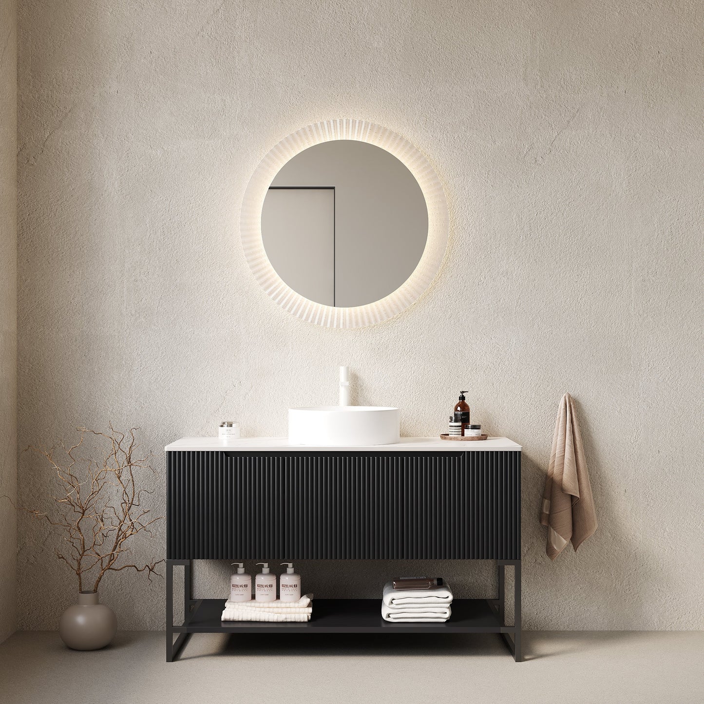 Tulio 48" Bathroom Vanity with Sink and Storage Cabinet