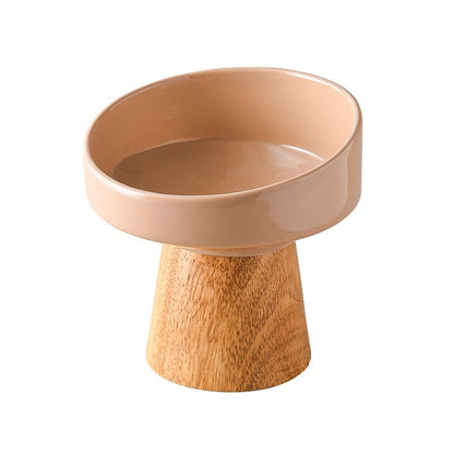 Cat Ceramic Bowl Puppy Dogs Food Water Dish Bowls Pet Elevated Canned Snacks Dining Plate Cats Small Dogs Feeding Supplies