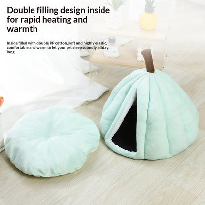 Four-season Universal Pumpkin-shaped Cat Bed