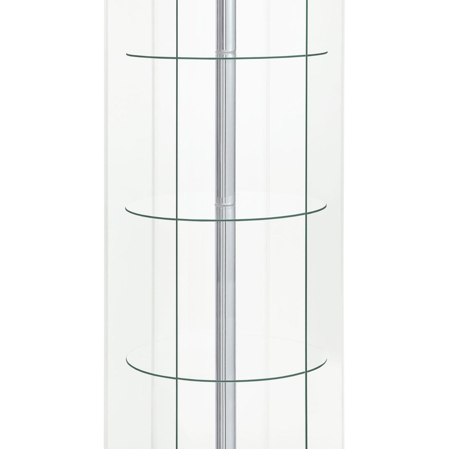 Tenley - 4 Shelf Curio Cabinet With Hexagonal Design