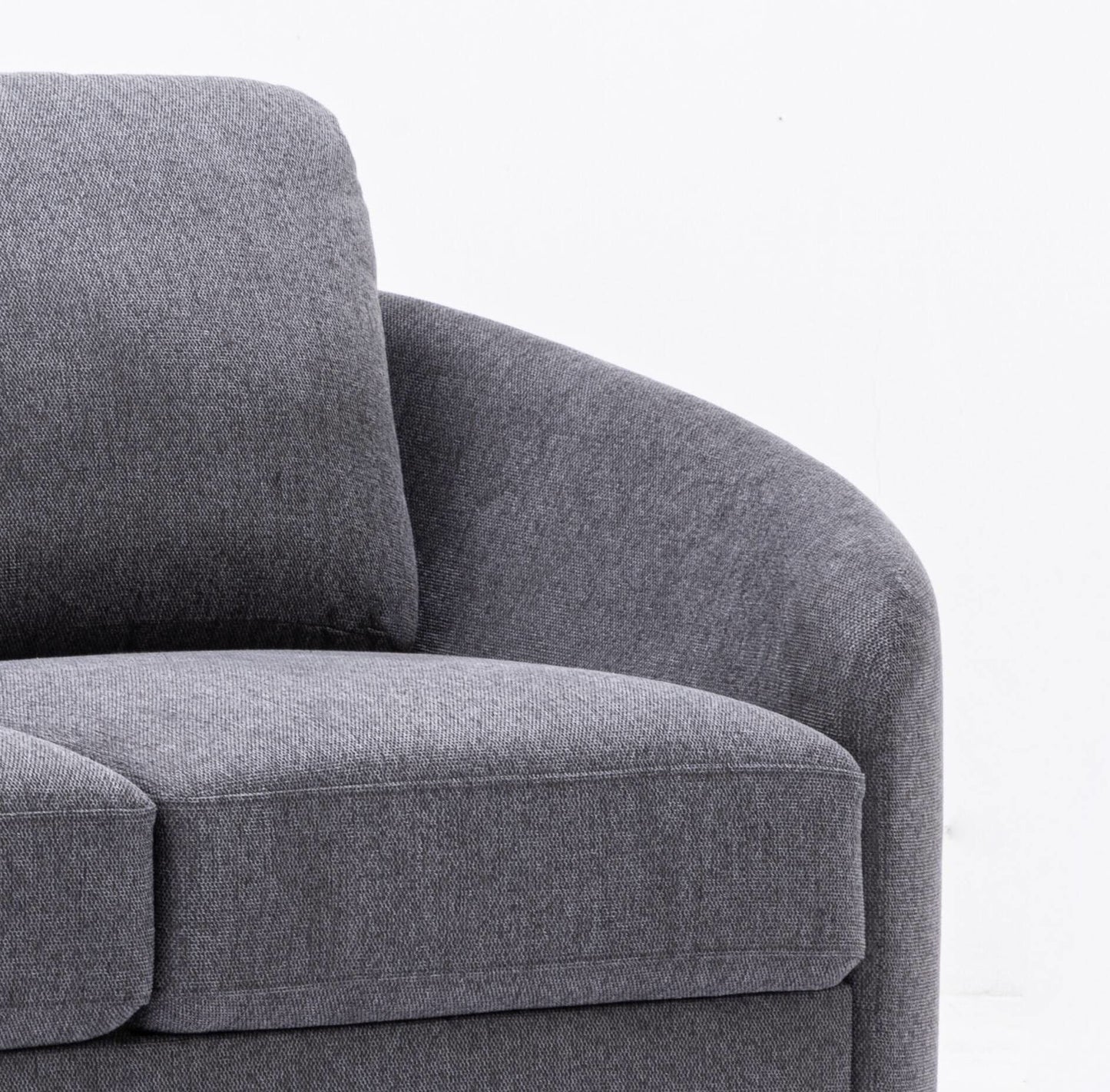 Yuina Linen Loveseat - Gray