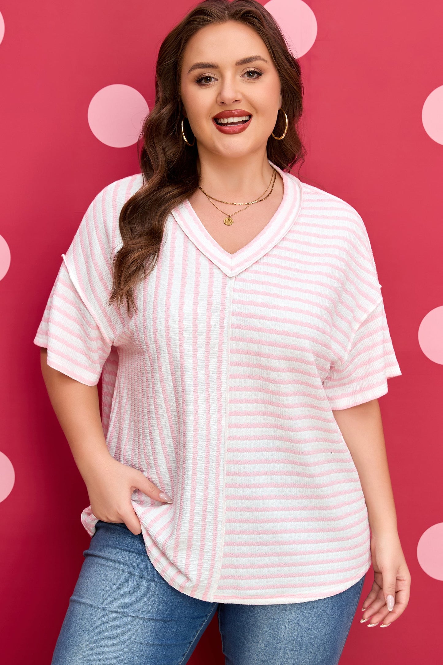 Nora Seam Patchwork T PLUS Shirt