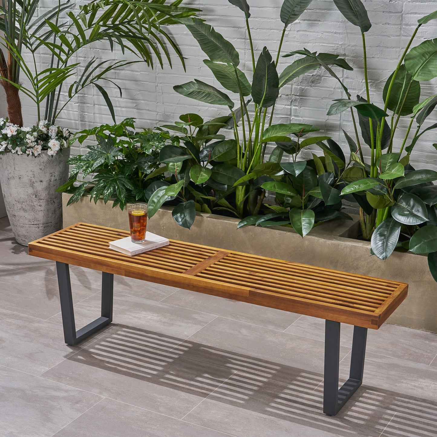 Intrinsic Outdoor Dining Bench With Slat Top