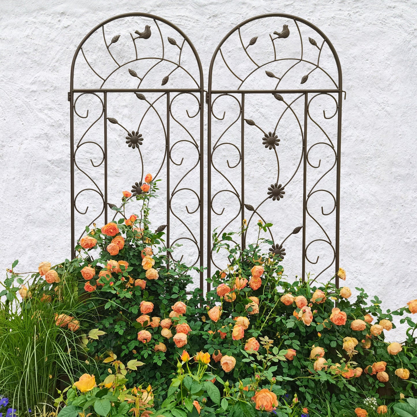 4 Pack Metal Garden Trellis 86.7" x 19.7" Rustproof for Climbing Plants
