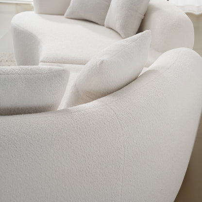 Curved 4 Seater Full Compression Sponge Sofa