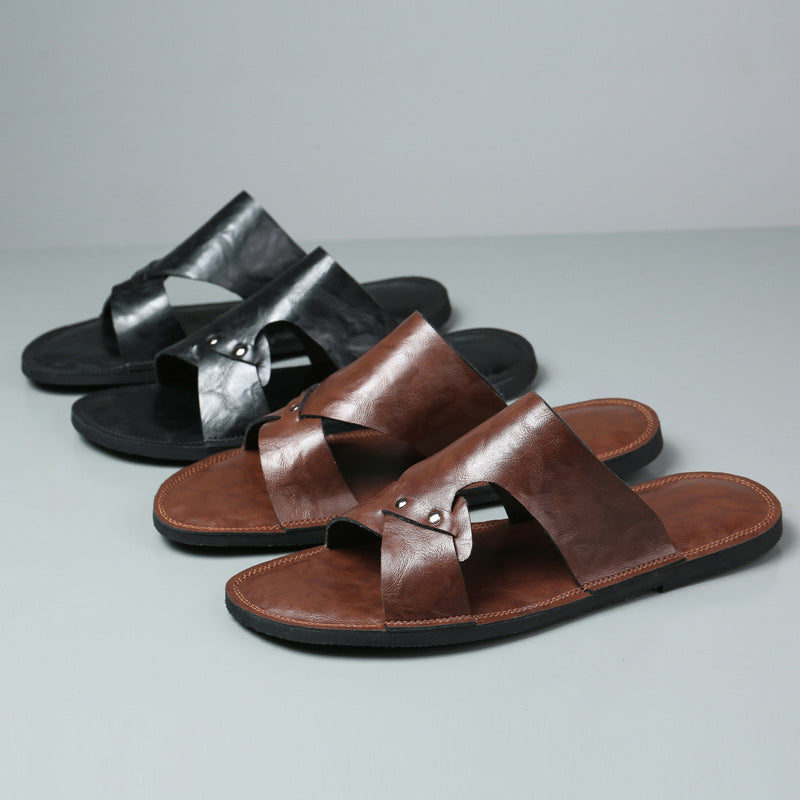 Mens European And American-style Vintage Beach Sandals