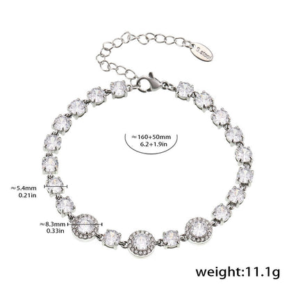 18K gold geometric diamond design exquisite dazzling bracelet