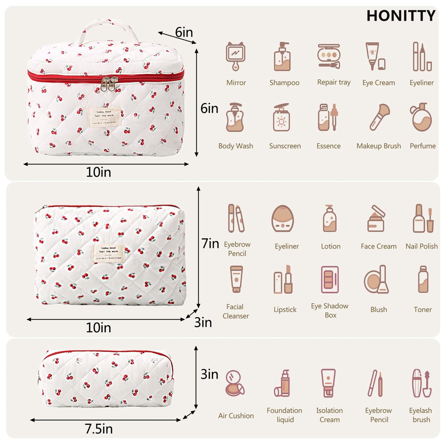 Floral Home Storage Cosmetic Bag