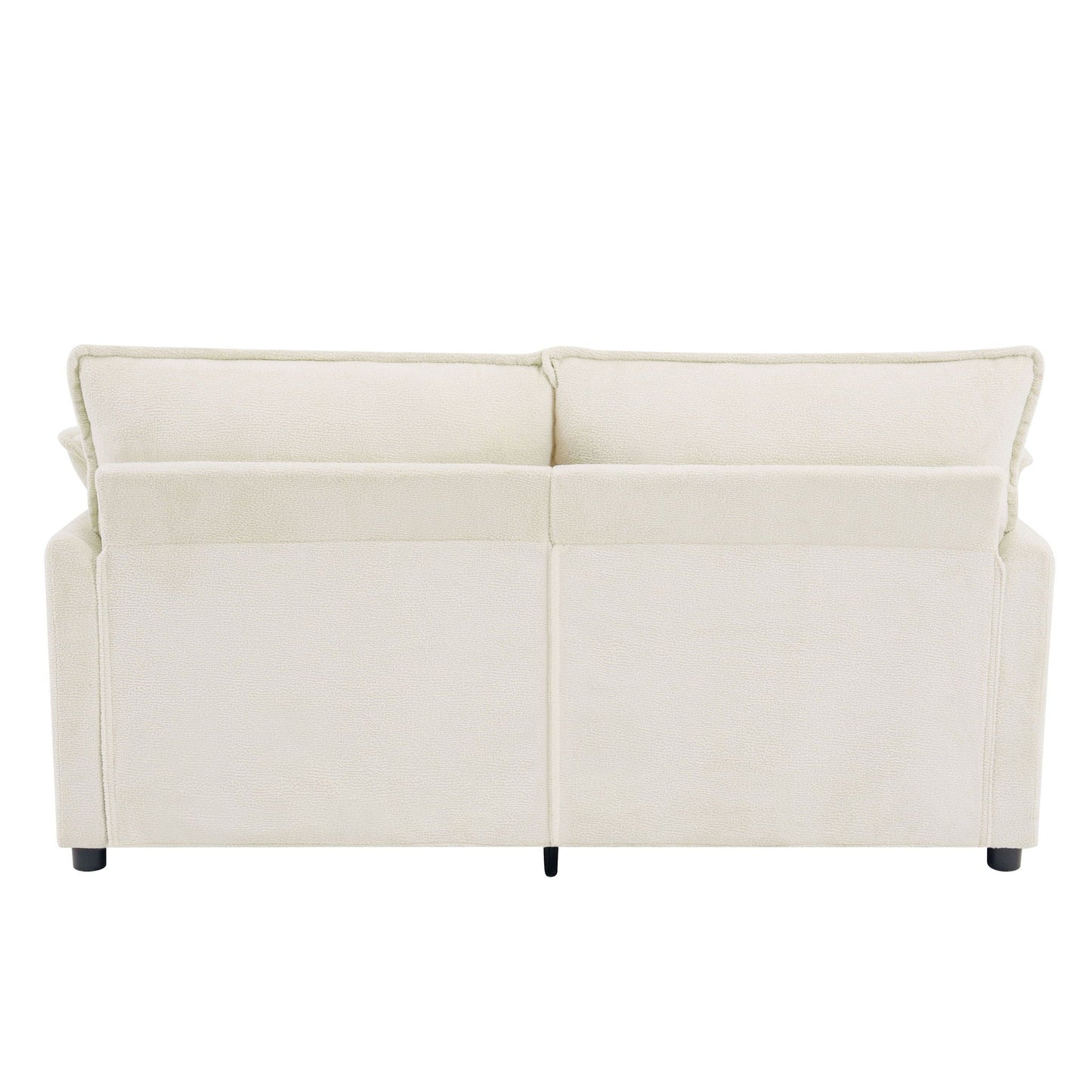 Modern Loveseat Sofa, Upholstered Couch With Side Storage Pockets